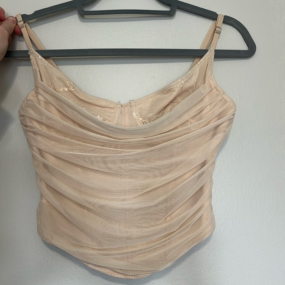 White Fox Corset in Pink